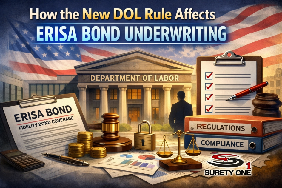 ERISA, erisa bond, erisa fidelity bond, surety, Surety One, SuretyOne.com, C. Constantin Poindexter