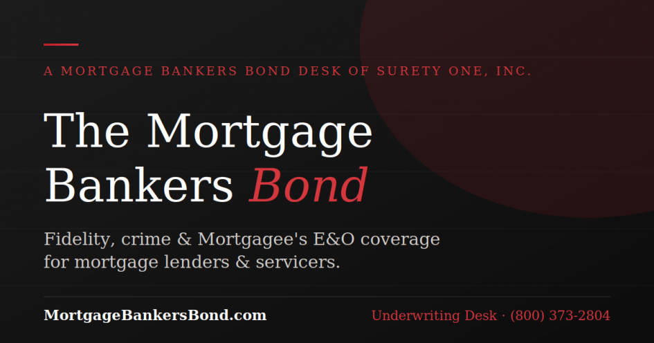 Mortgage bankers bond powered by Surety One